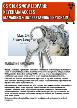KEYCHAIN ACCESS-Managing & Understanding Keychain